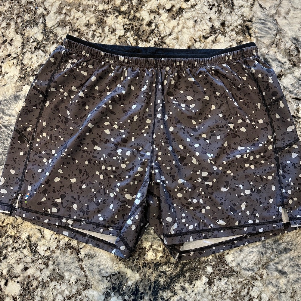 Smartwool Men's Active Shorts with Brief Liner - Large, Gray camo